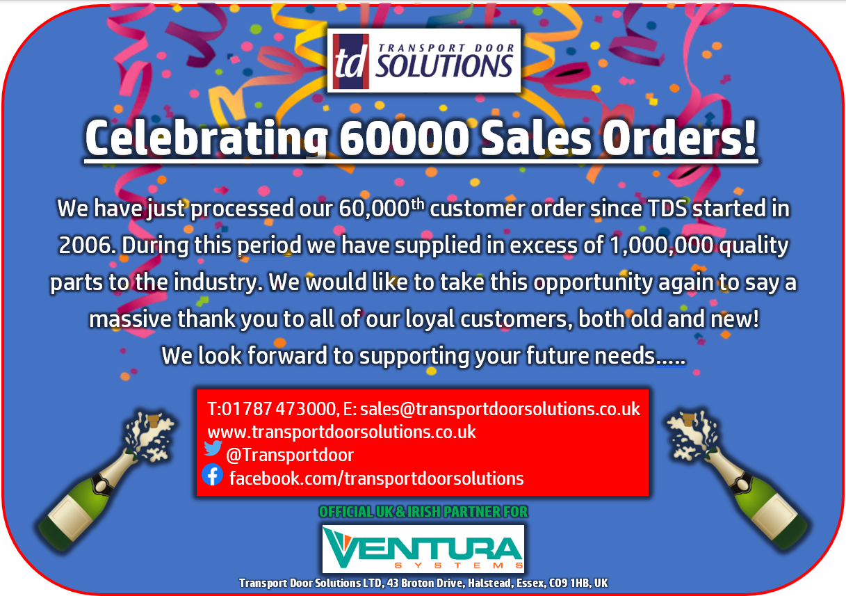 TDS Celebrates 60,000 Sales Orders!🎉